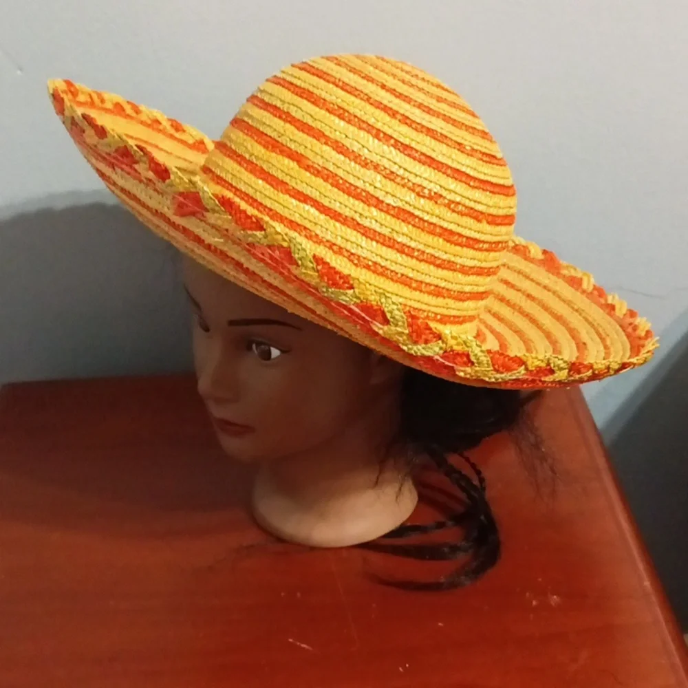 Street smart by Betmar women's orange green and tan summer hat 🌞⛱️